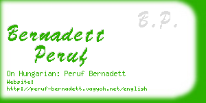 bernadett peruf business card